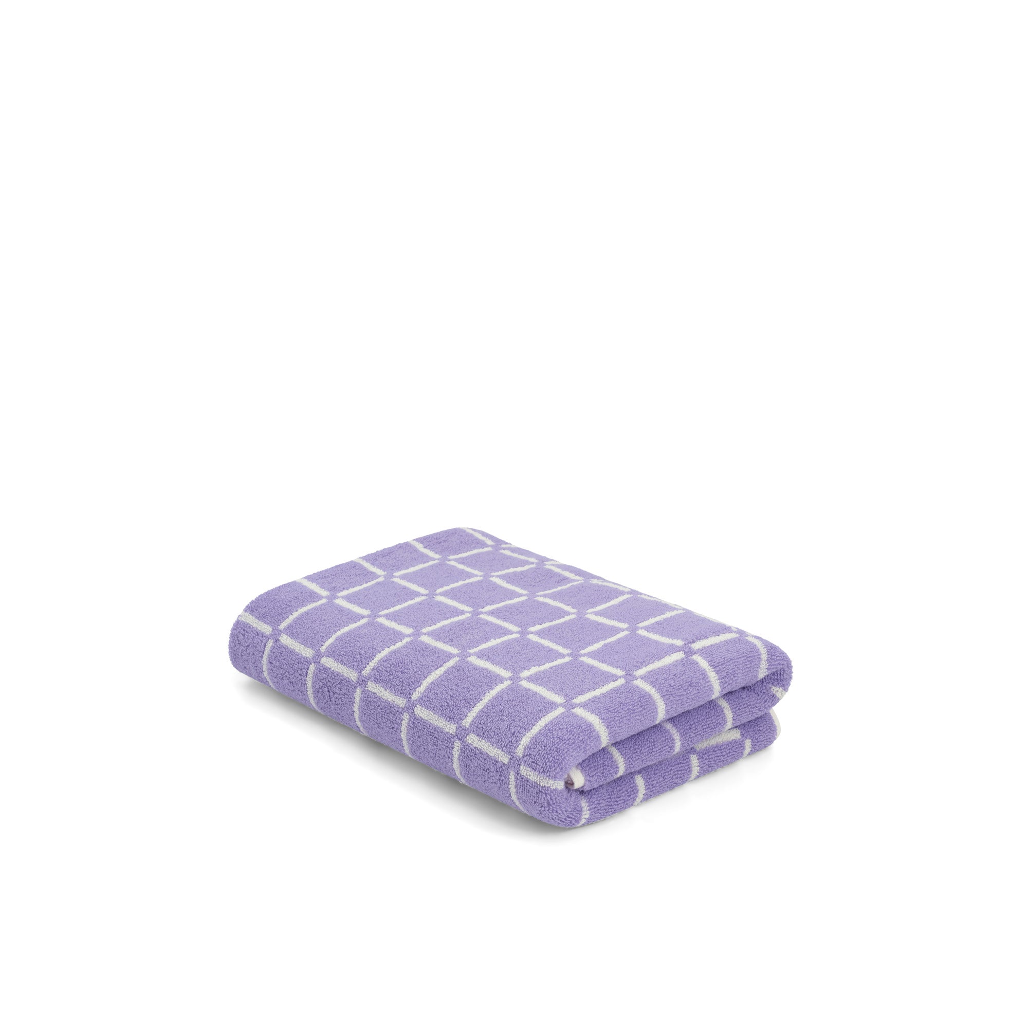 Bath Towel - Lilac/Ivory - Grid
