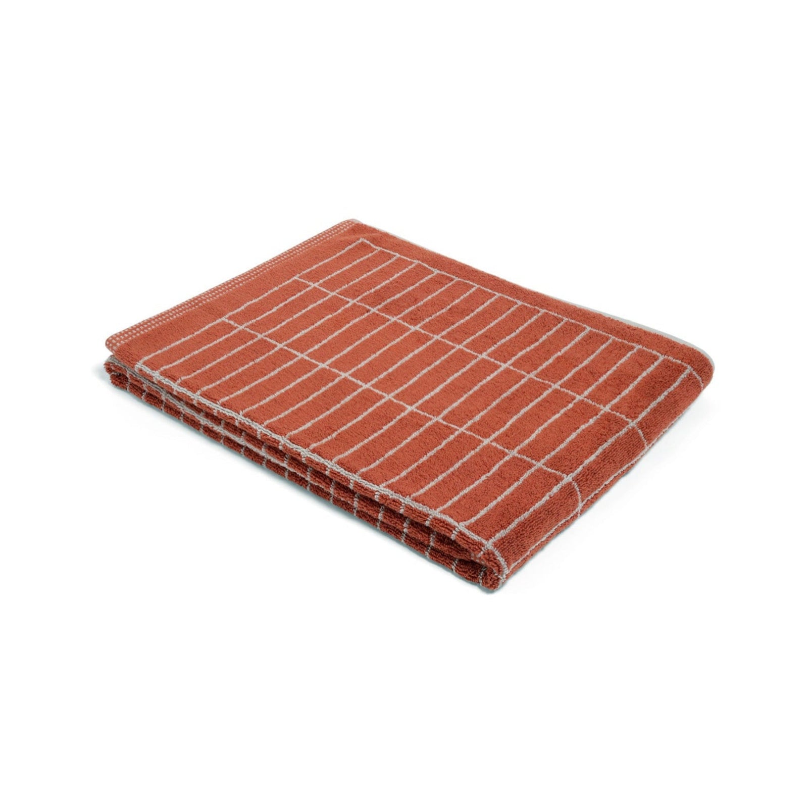 LOOP HOME bath towel - terracotta/stone - tile