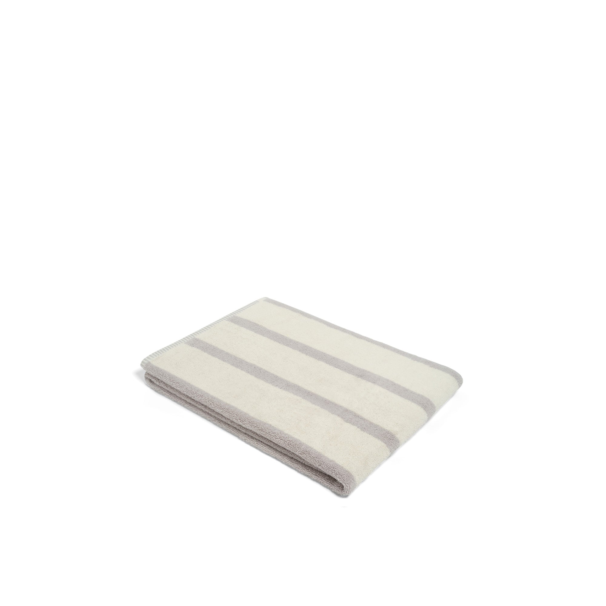 Bath Towel - Butter/Stone - Bold Stripe