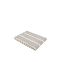 LOOP HOME bath towel - butter/stone - bold stripe — view 2