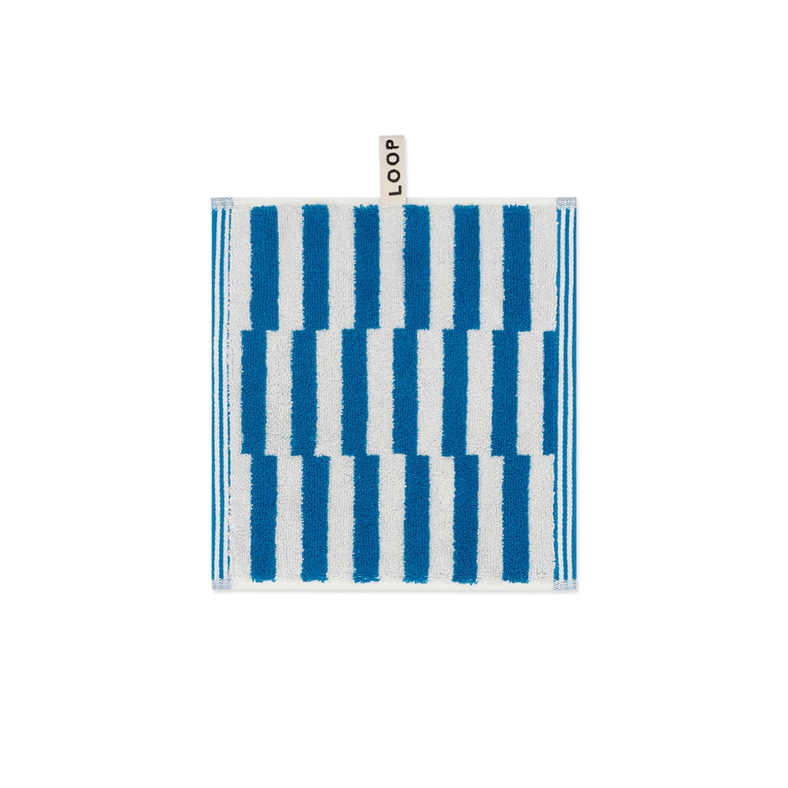 LOOP HOME face towel - cobalt/ivory - shift