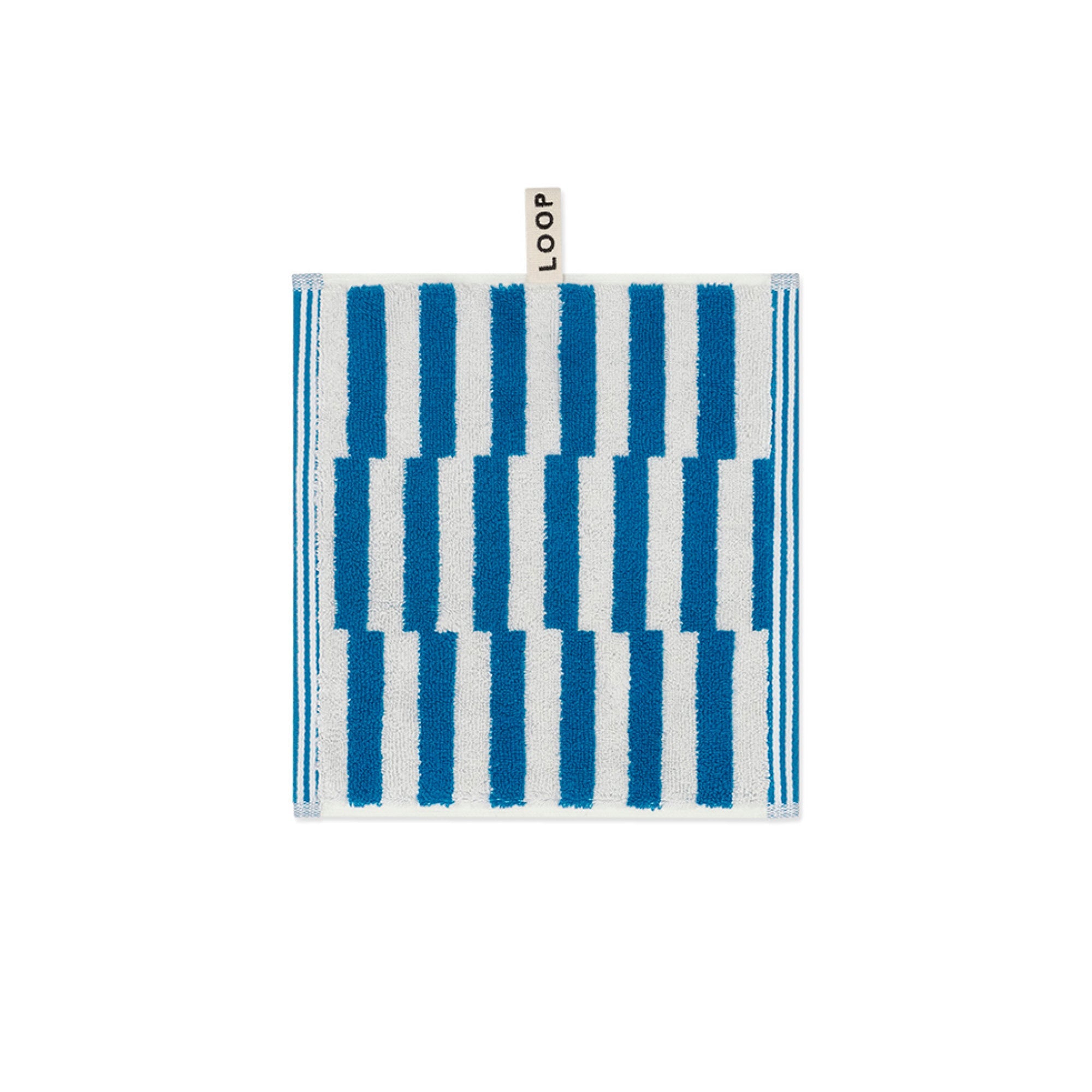LOOP HOME face towel - cobalt/ivory - shift