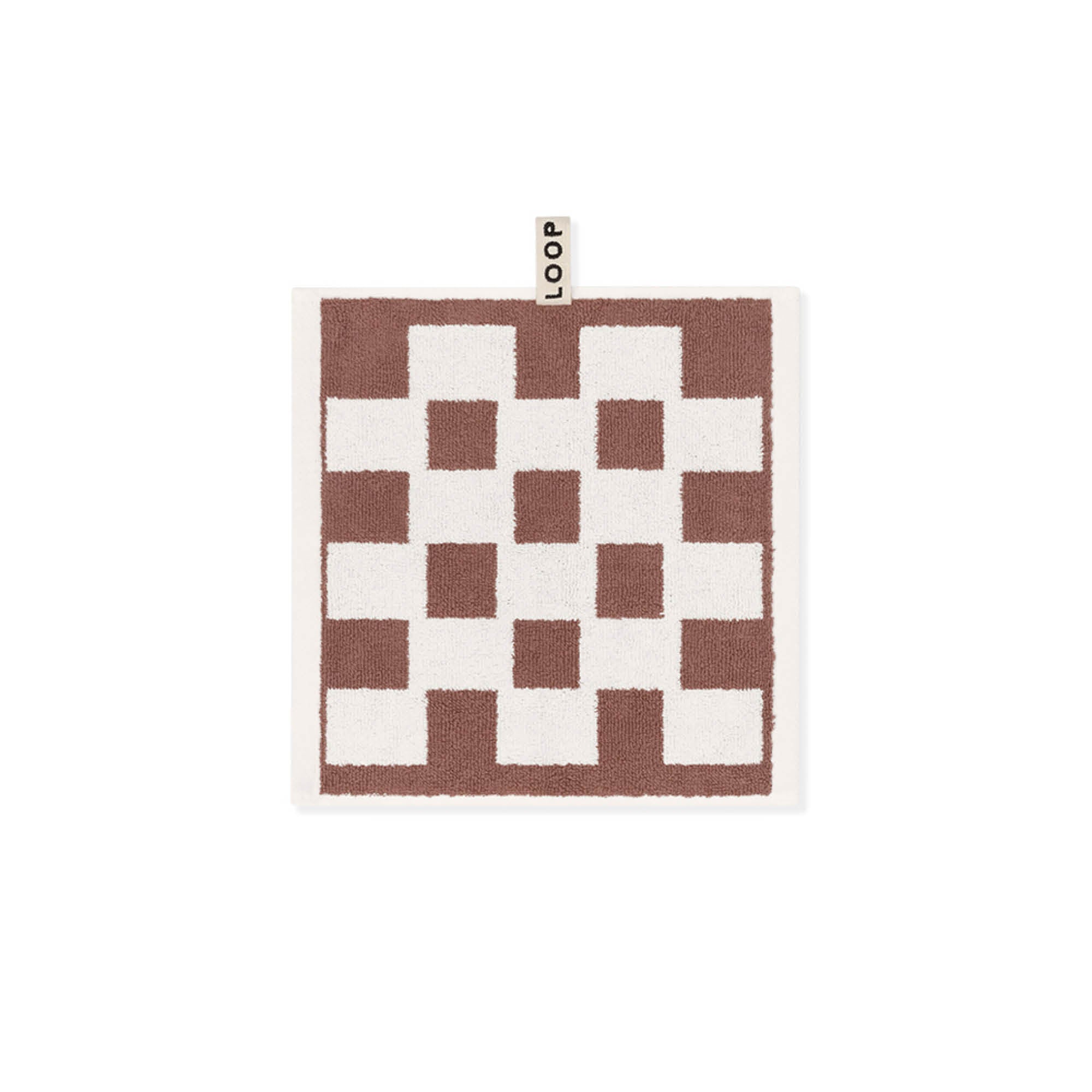 Face Towel - Coffee/Ivory - Brick