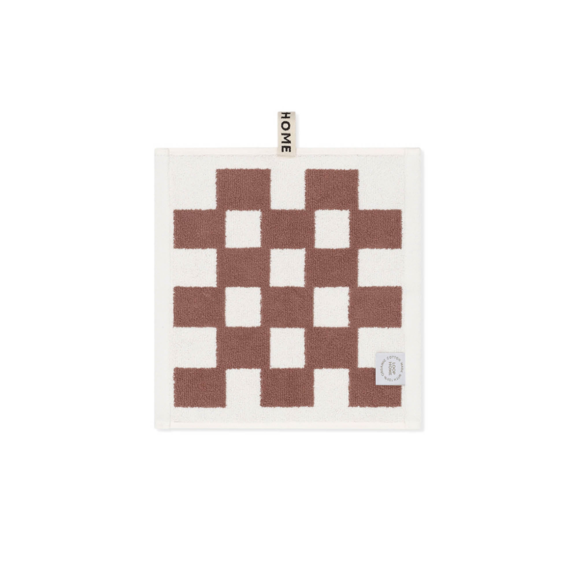 Face Towel - Coffee/Ivory - Brick