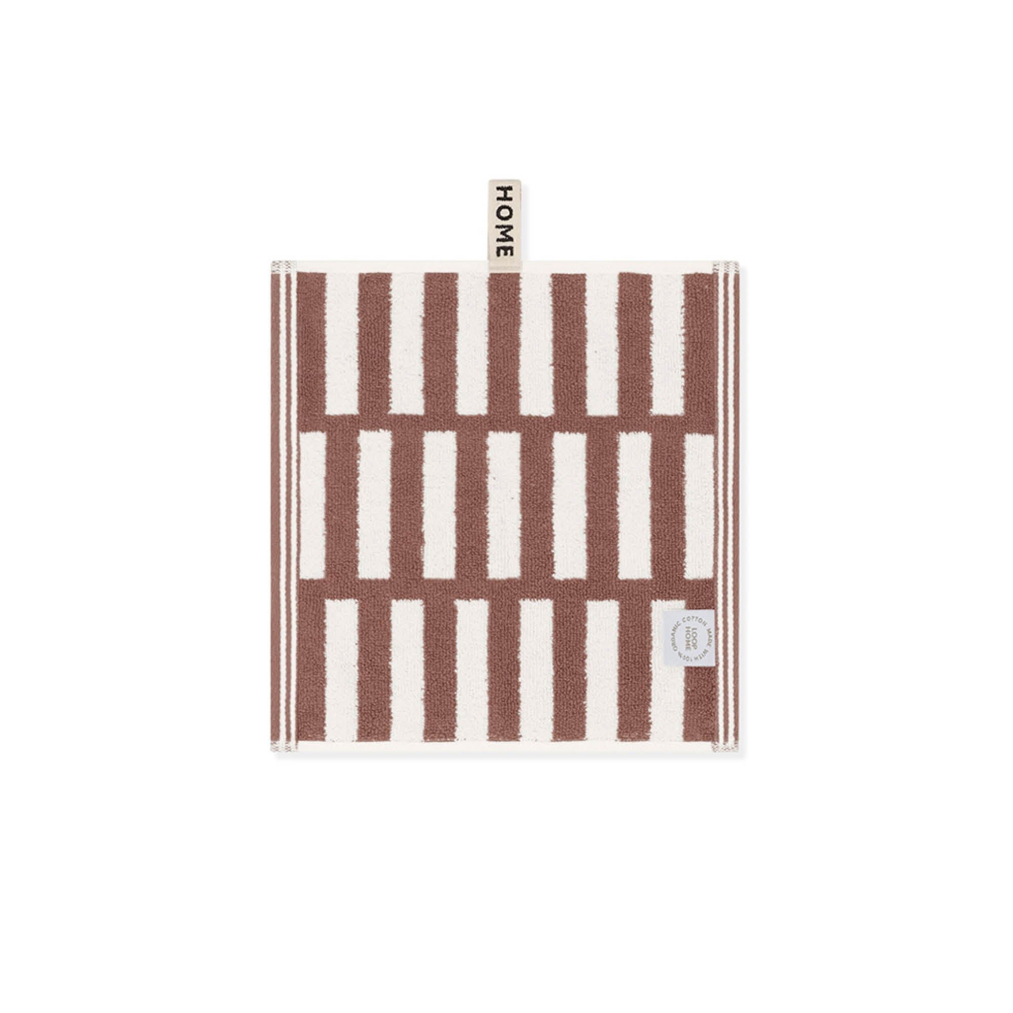 Face Towel - Coffee/Ivory - Stack