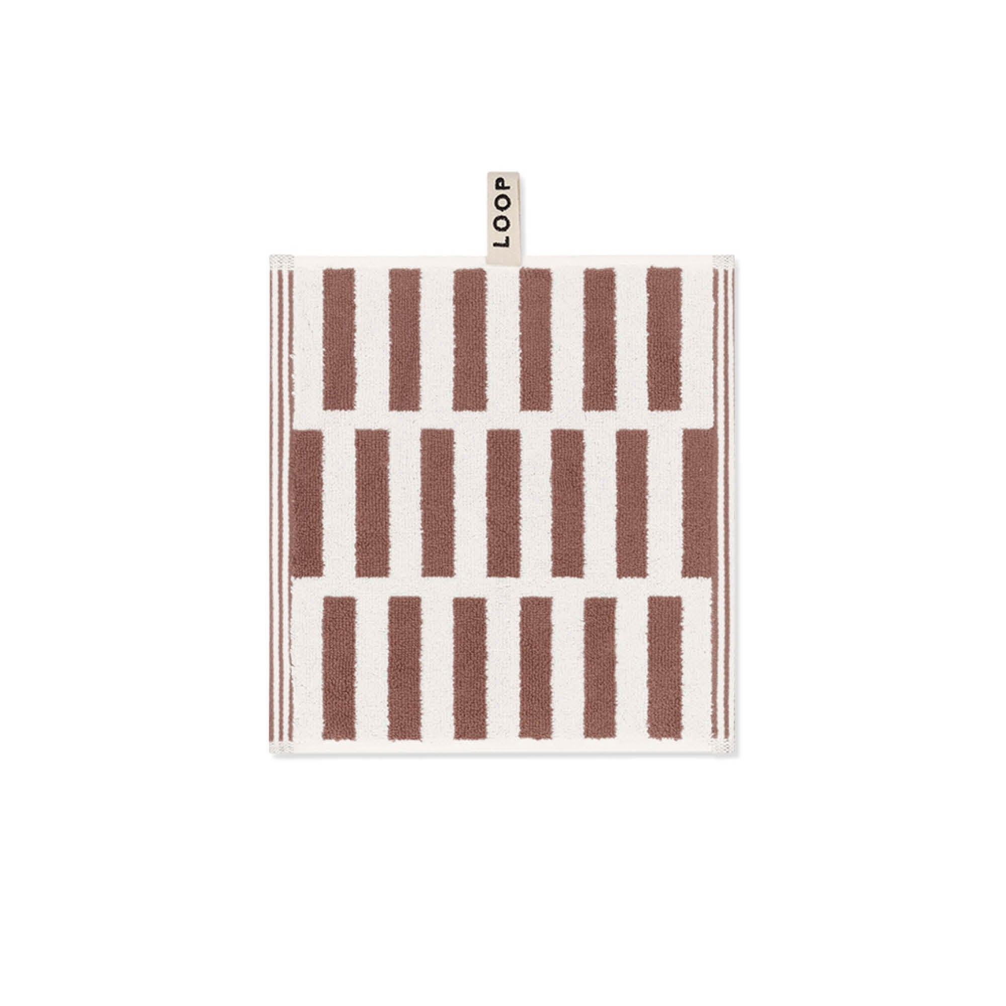 Face Towel - Coffee/Ivory - Stack