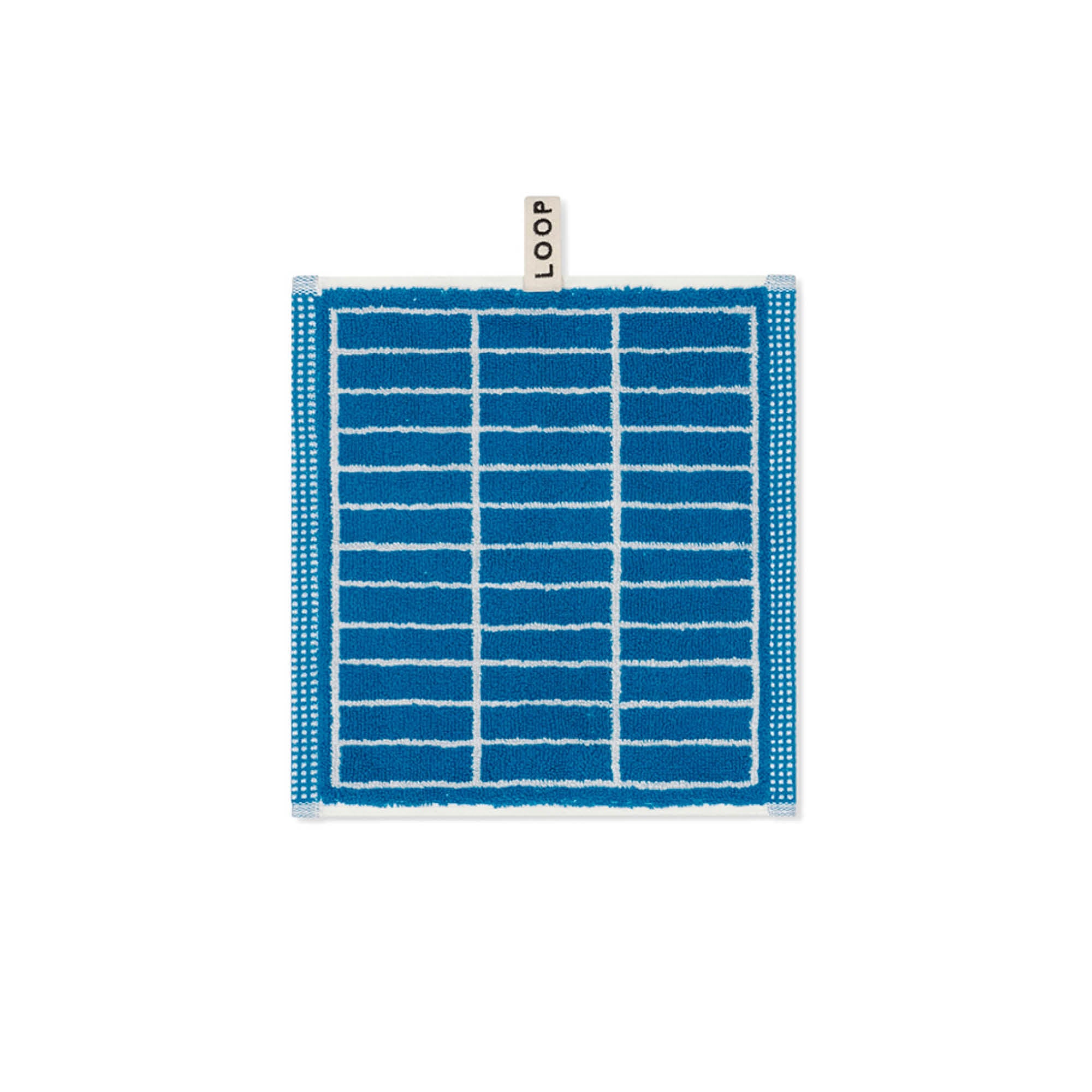 Face Towel - Cobalt/Ivory - Tile