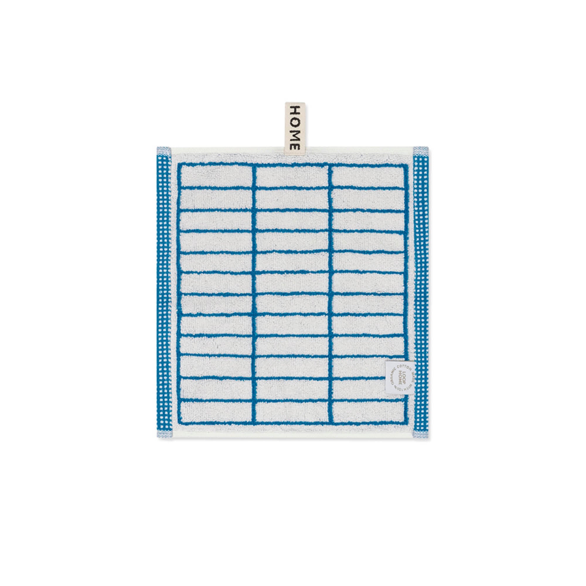 Face Towel - Cobalt/Ivory - Tile