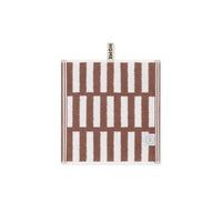 LOOP HOME face towel - coffee/ivory - stack — view 2