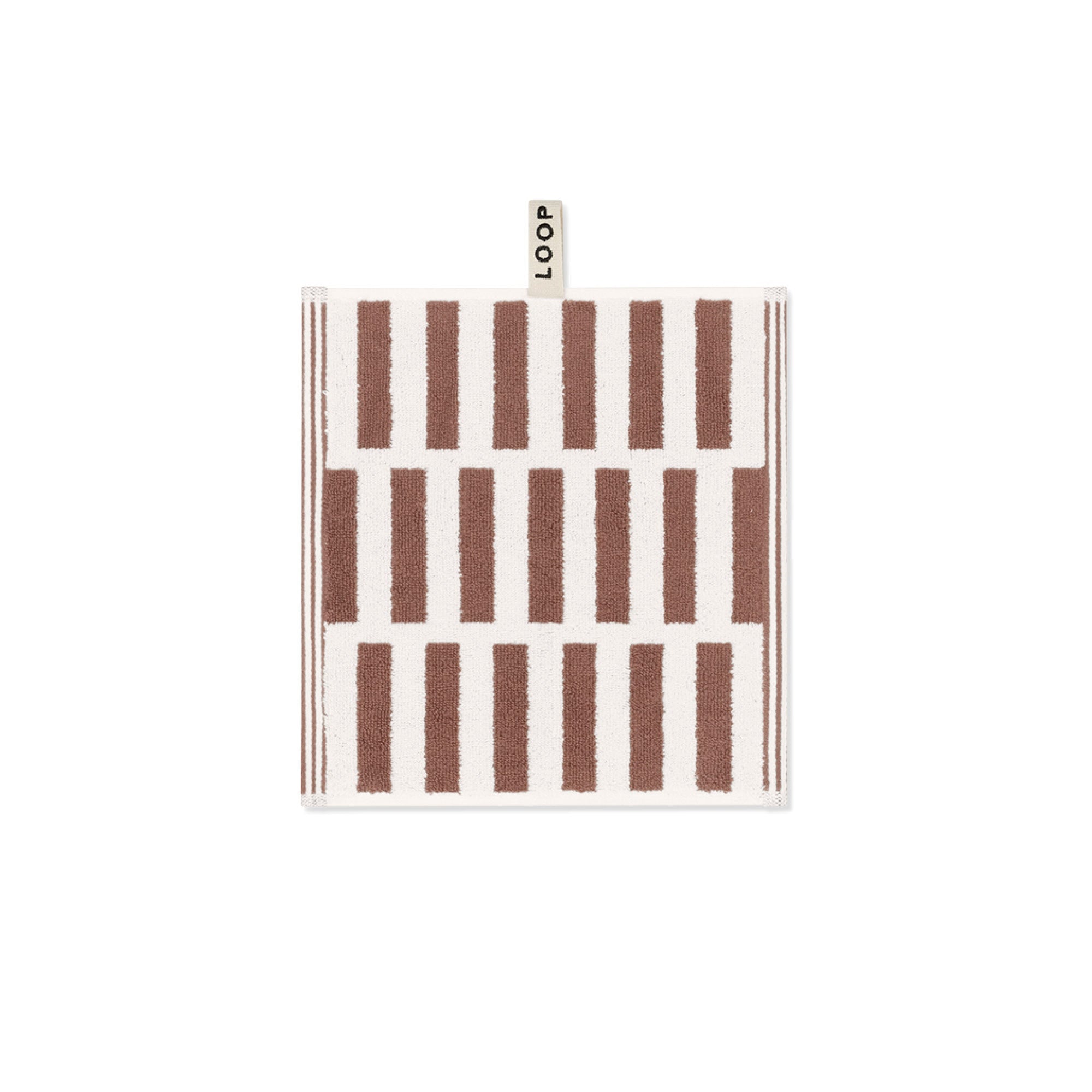 Face Towel - Coffee/Ivory - Stack