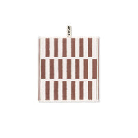 LOOP HOME face towel - coffee/ivory - stack