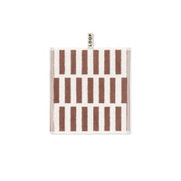 LOOP HOME face towel - coffee/ivory - stack