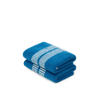 Cobalt/Ivory Dual Dash Hand Towel — view 2
