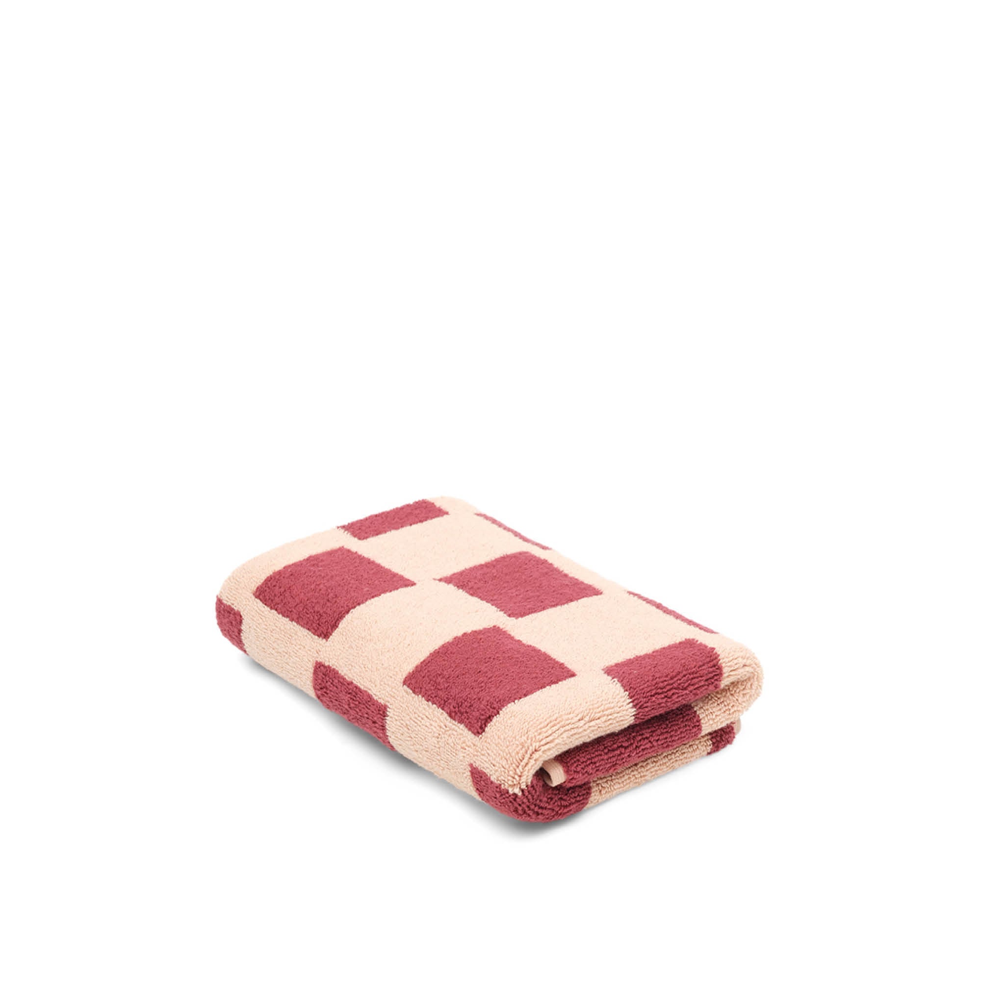 LOOP HOME hand towel - ruby/almond blush - brick