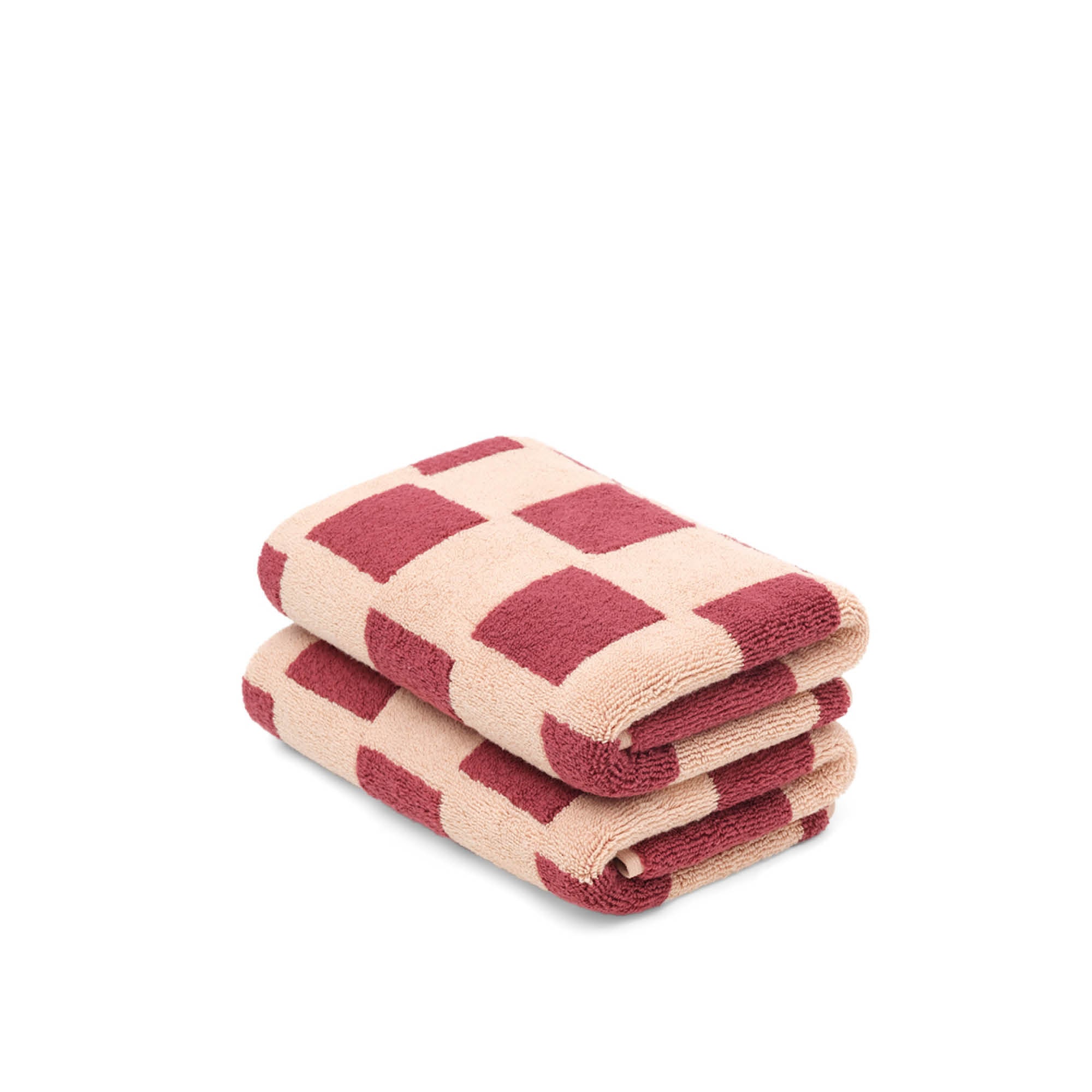 Hand Towel - Ruby/Almond Blush - Brick