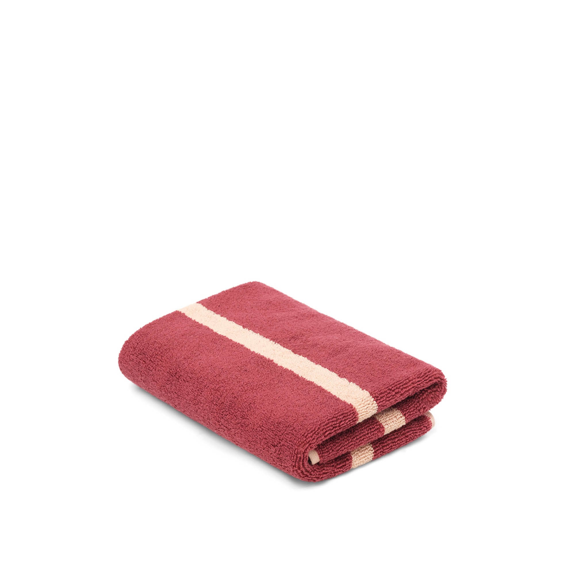 Hand Towel - Ruby/Almond Blush - Pinstripe