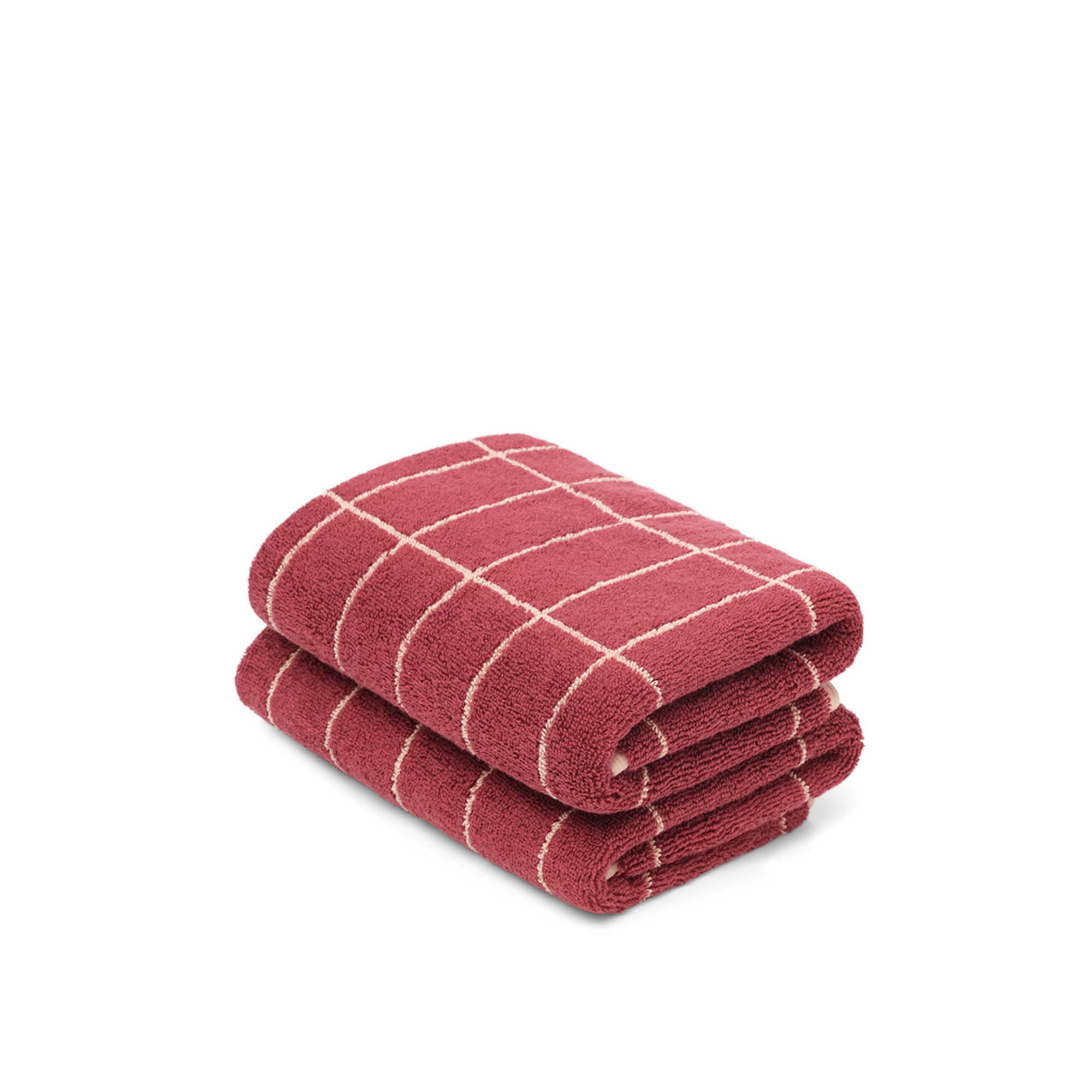 Hand Towel - Ruby/Almond Blush - Tile