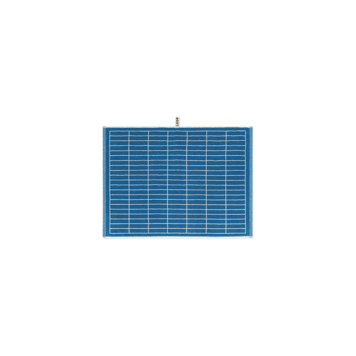 LOOP HOME bath mat - cobalt/ivory - tile — view 2
