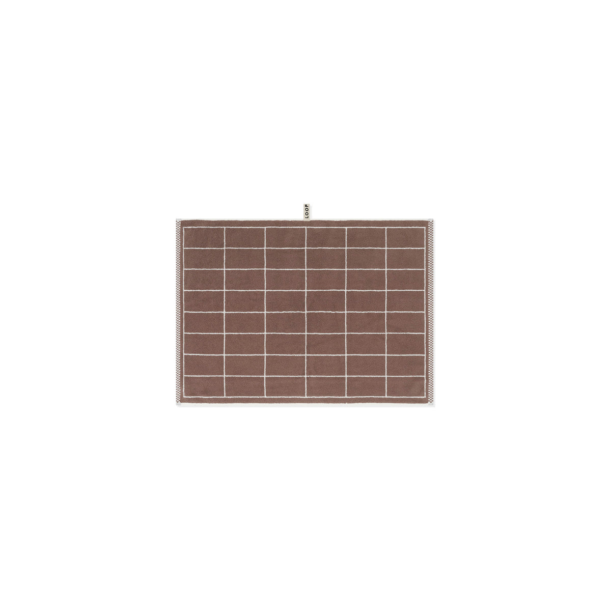 LOOP HOME bath mat - coffee/ivory - tile — view 2
