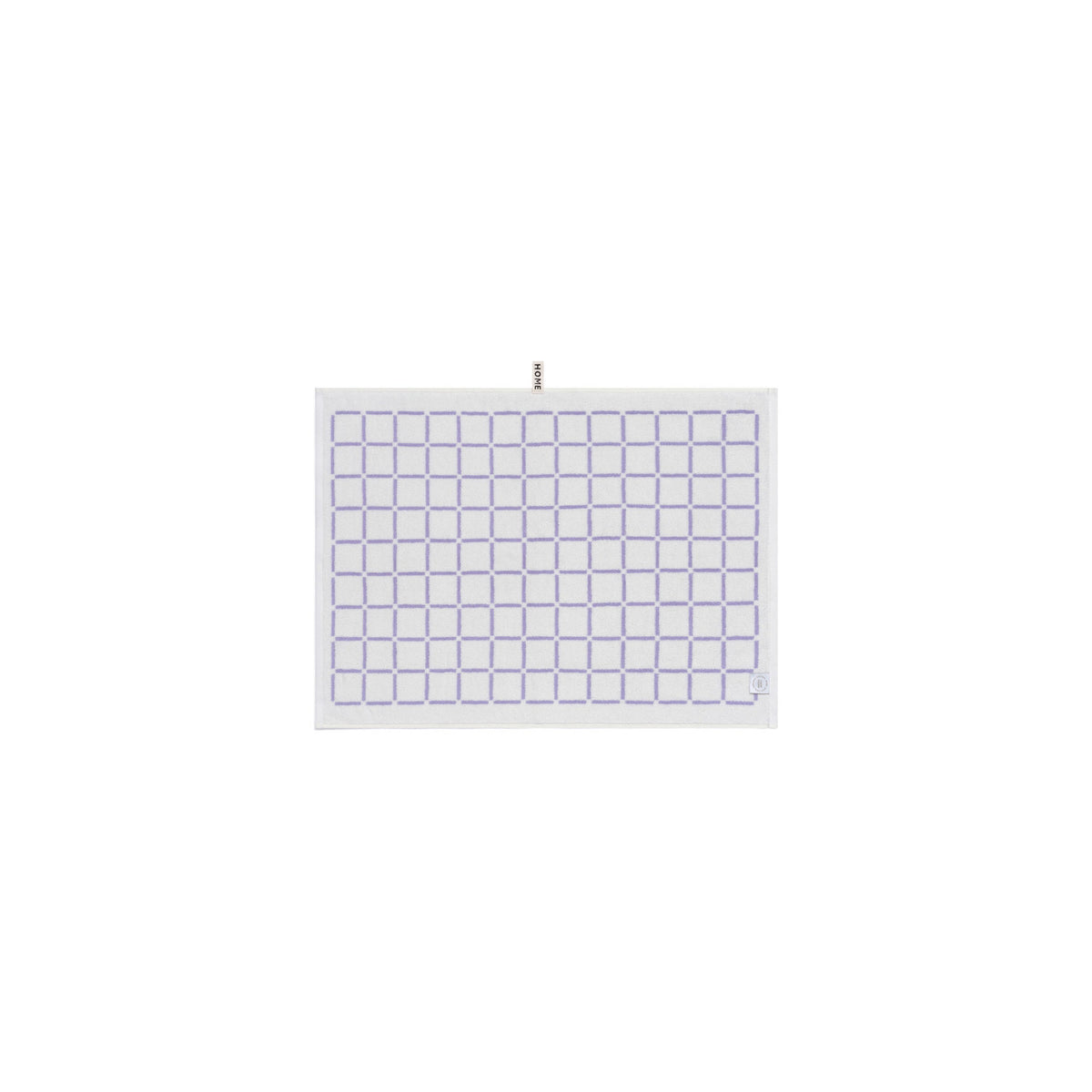 LOOP HOME bath mat - lilac/ivory - grid — view 3