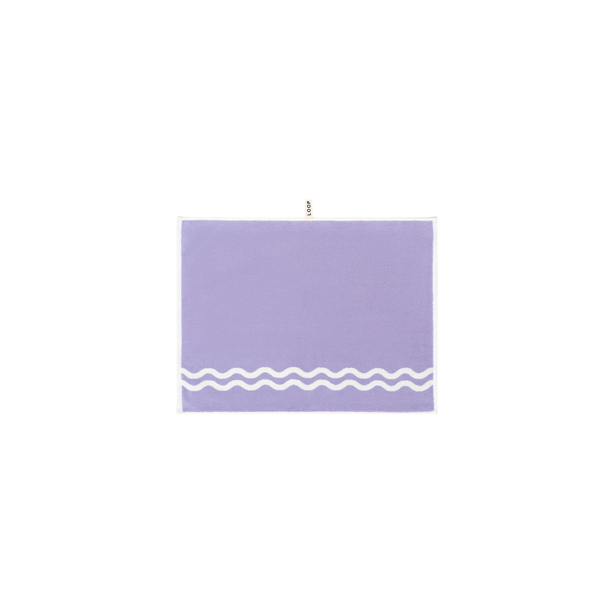 LOOP HOME lilac/ivory - wave bundles — bath mat front