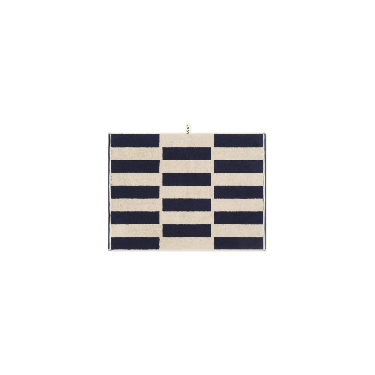 LOOP HOME midnight/sand - stack bundles — bath mat front