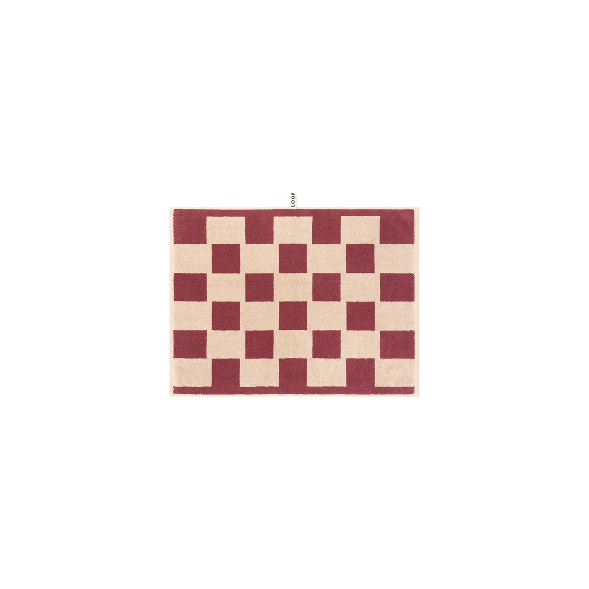 LOOP HOME bath mat - ruby/almond blush - brick — view 2