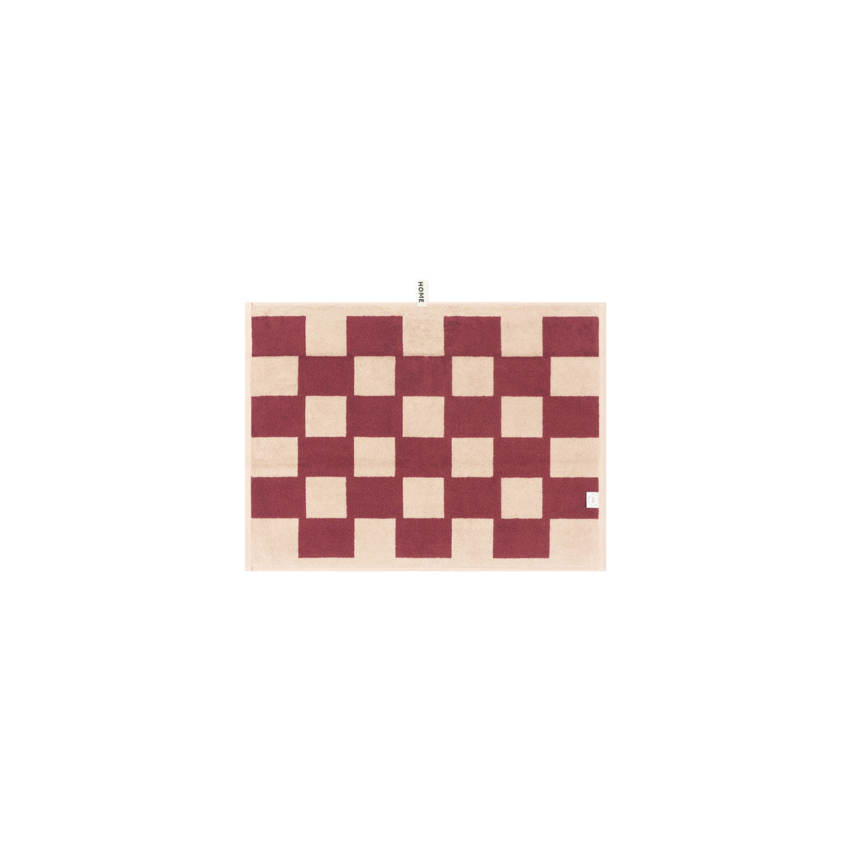 LOOP HOME bath mat - ruby/almond blush - brick — view 3
