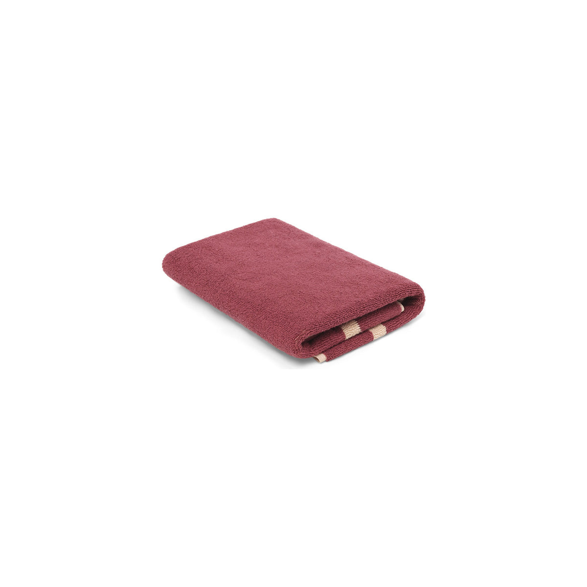 LOOP HOME bath mat - ruby/almond blush - pinstripe