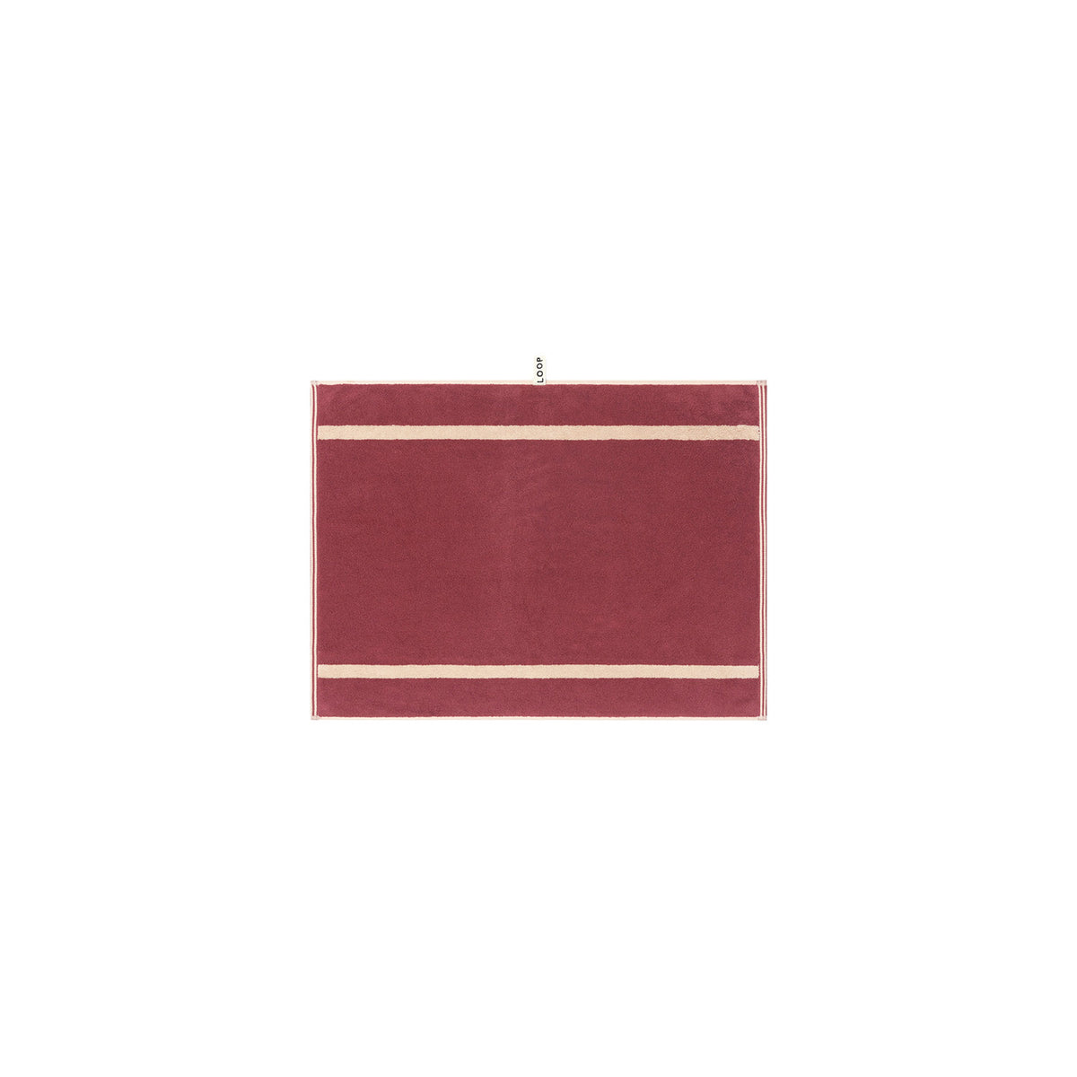 LOOP HOME bath mat - ruby/almond blush - pinstripe — view 2