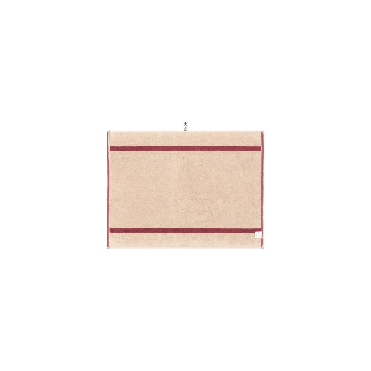 LOOP HOME ruby/almond blush - pinstripe bundles — bath mat back