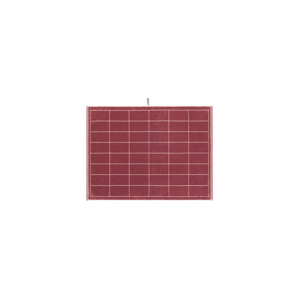 LOOP HOME bath mat - ruby/almond blush - tile — view 2
