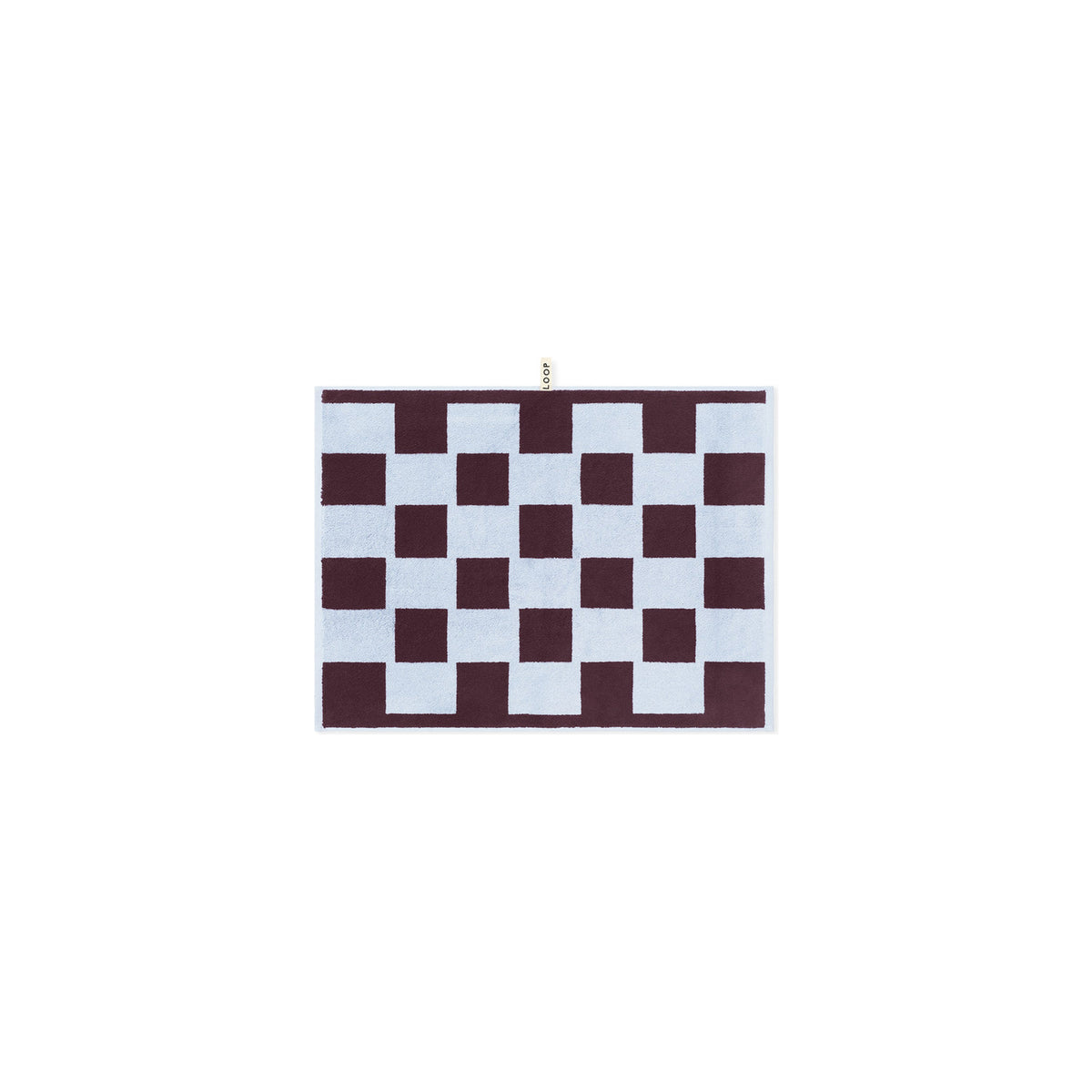 LOOP HOME bath mat - sky/carmine - brick — view 2