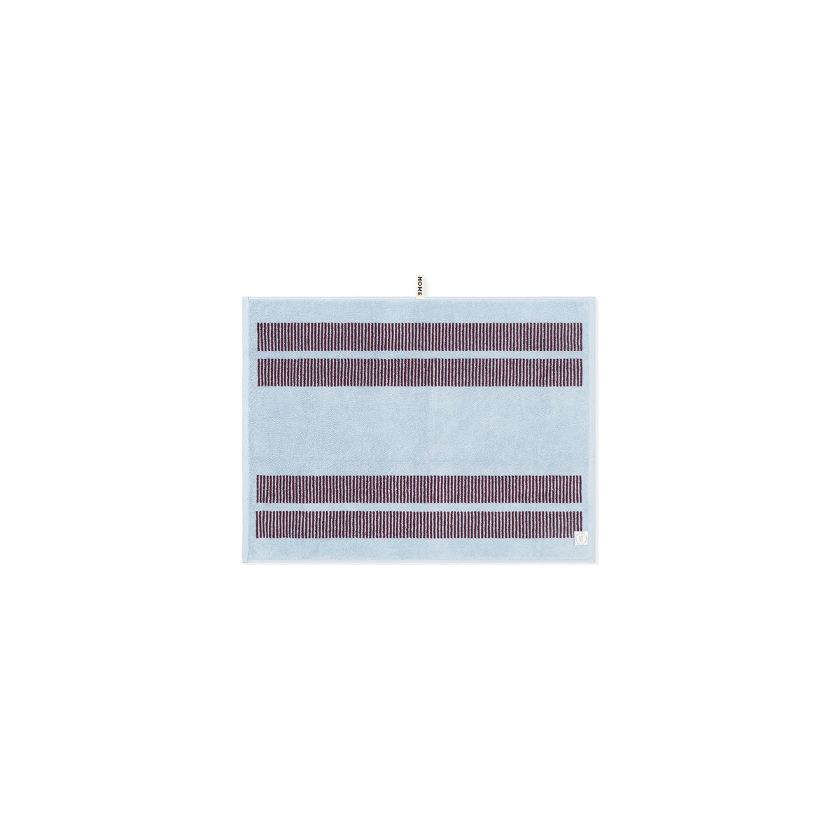 LOOP HOME bath mat - sky/carmine - dual dash — view 3