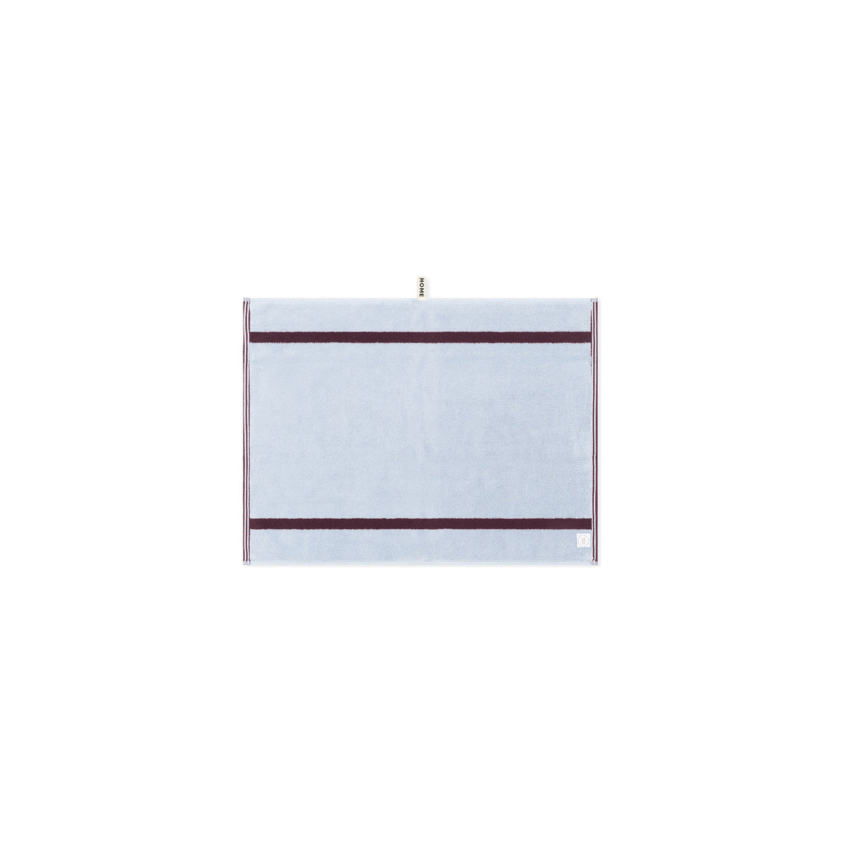 LOOP HOME bath mat - sky/carmine - pinstripe — view 3