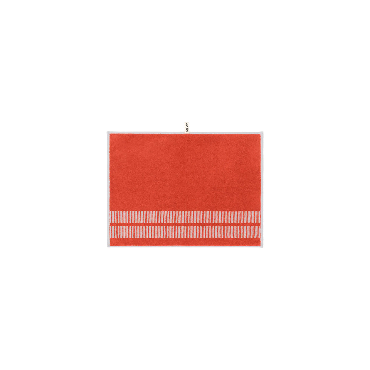 LOOP HOME bath mat - terracotta/stone - dual dash — view 2