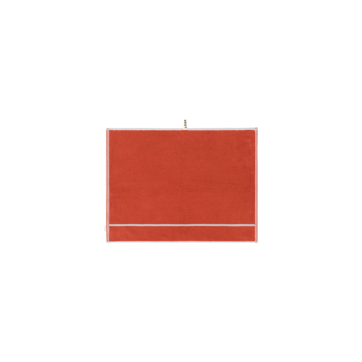 LOOP HOME bath mat - terracotta/stone - pinstripe — view 2