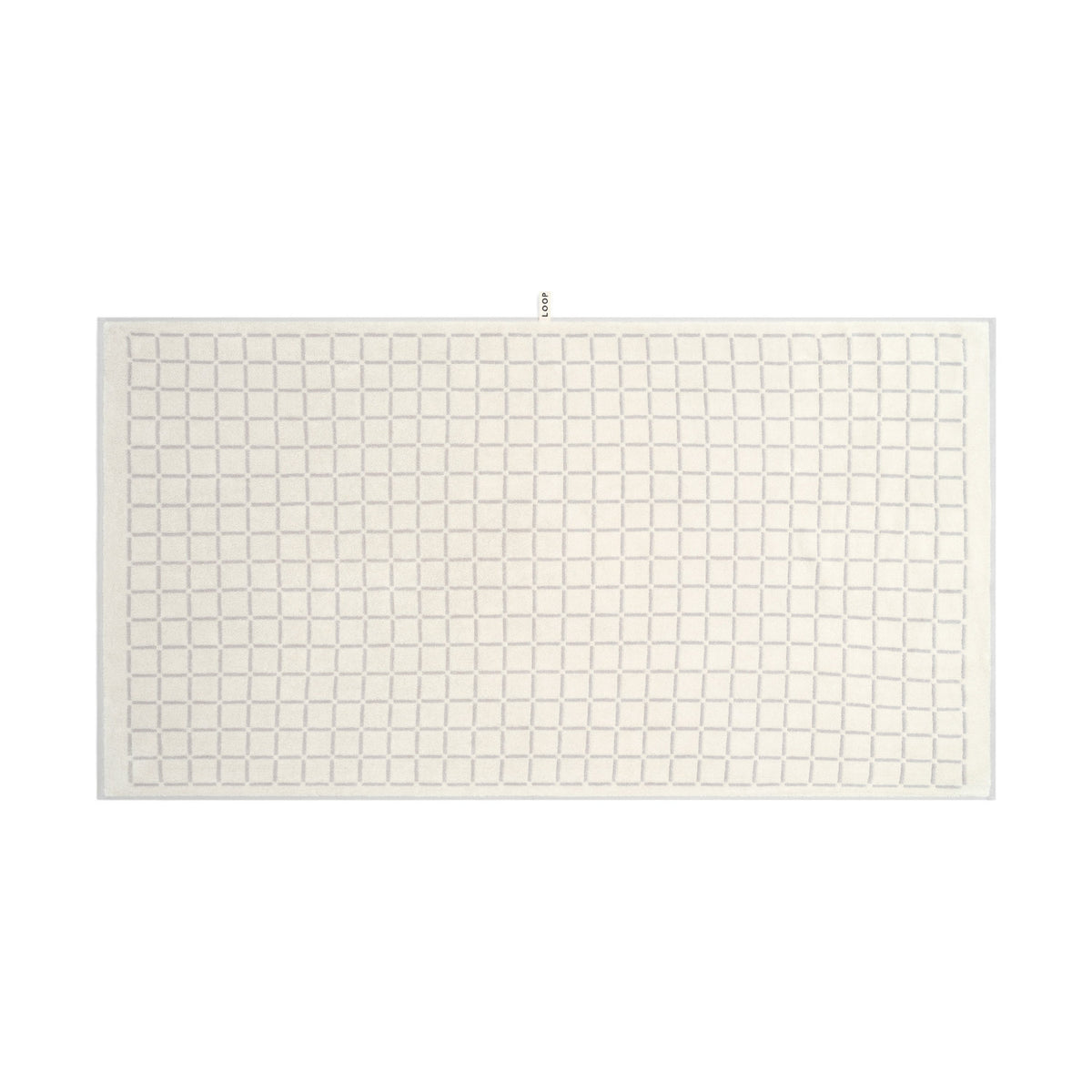 LOOP HOME butter/stone - grid bundles — bath sheet front