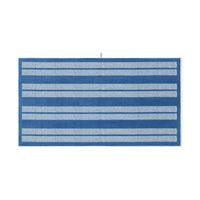 LOOP HOME bath sheet - cobalt/ivory - dual dash — view 2