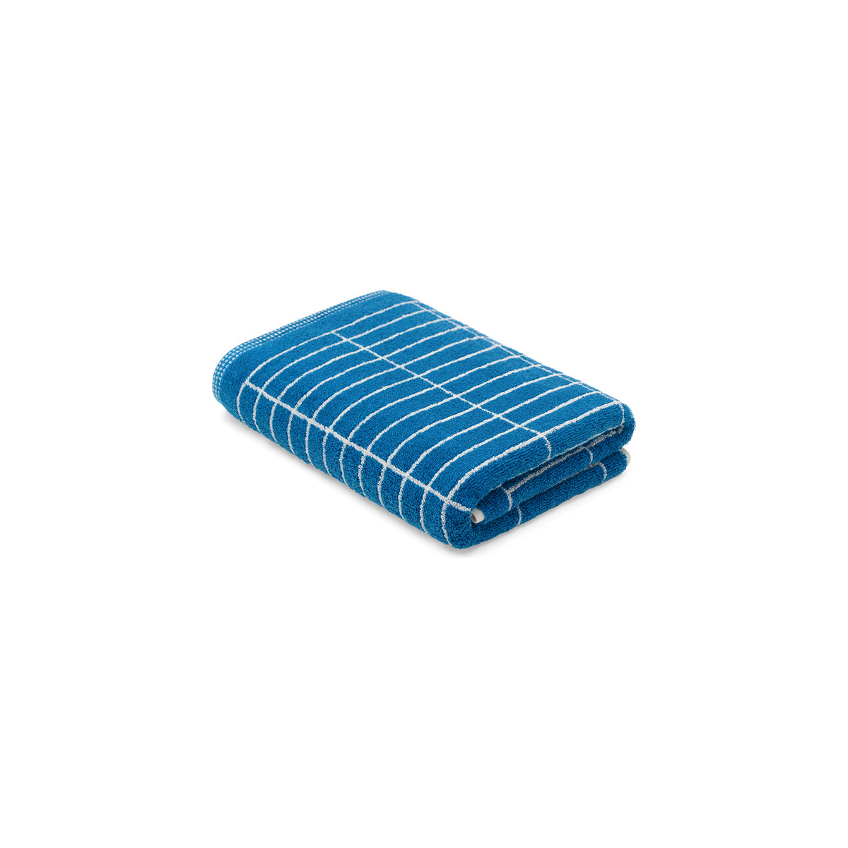 LOOP HOME bath sheet - cobalt/ivory - tile