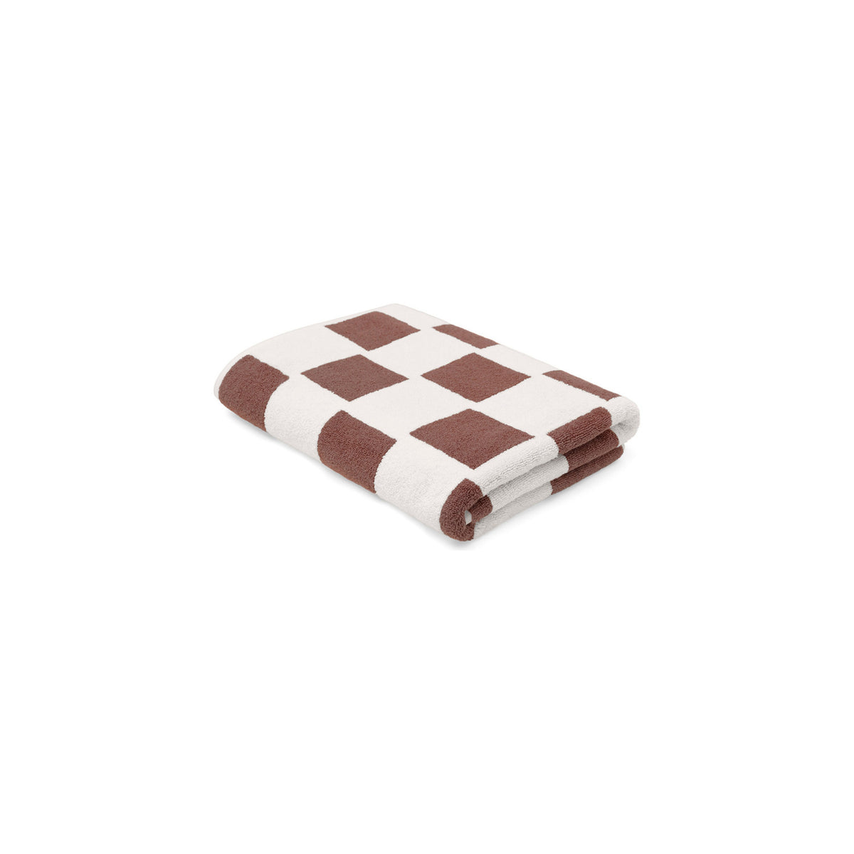 LOOP HOME bath sheet - coffee/ivory - brick