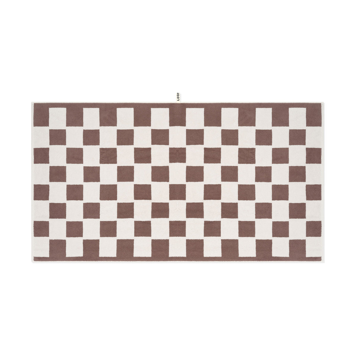 LOOP HOME bath sheet - coffee/ivory - brick — view 2