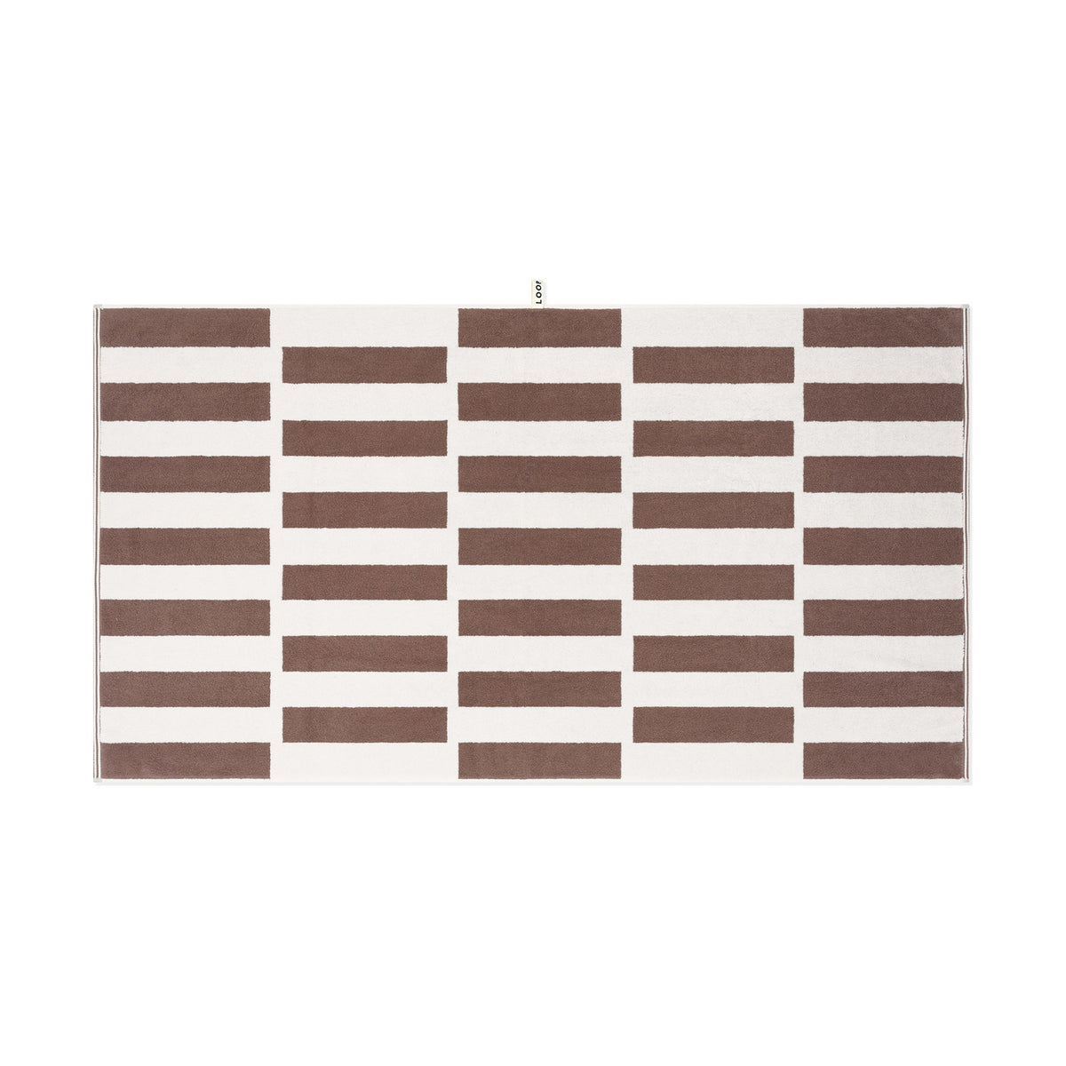 LOOP HOME bath sheet - coffee/ivory - stack — view 2