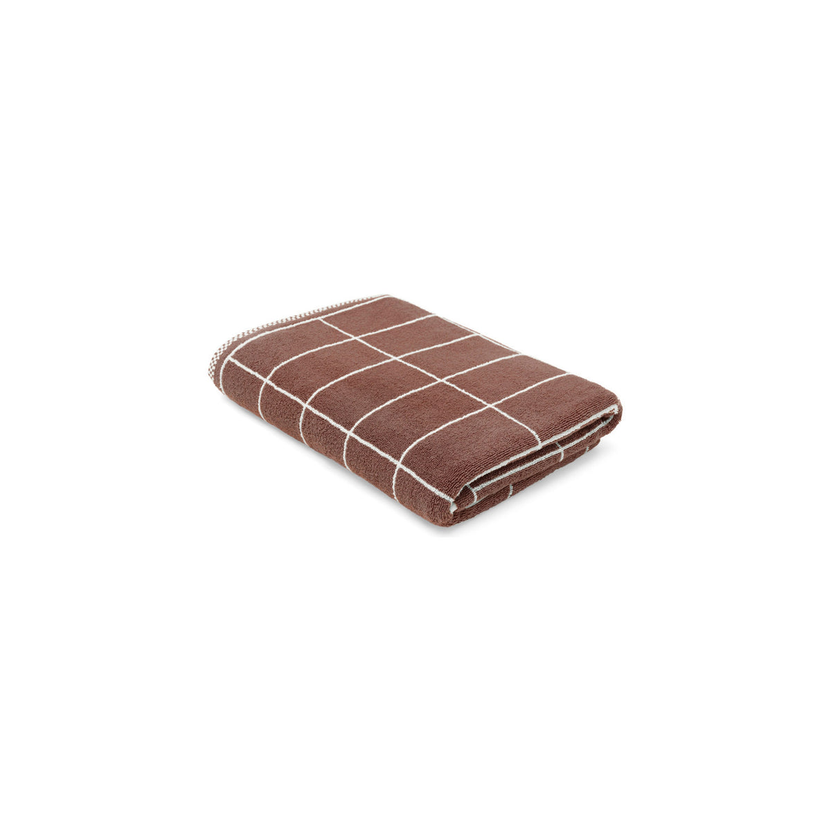 LOOP HOME bath sheet - coffee/ivory - tile