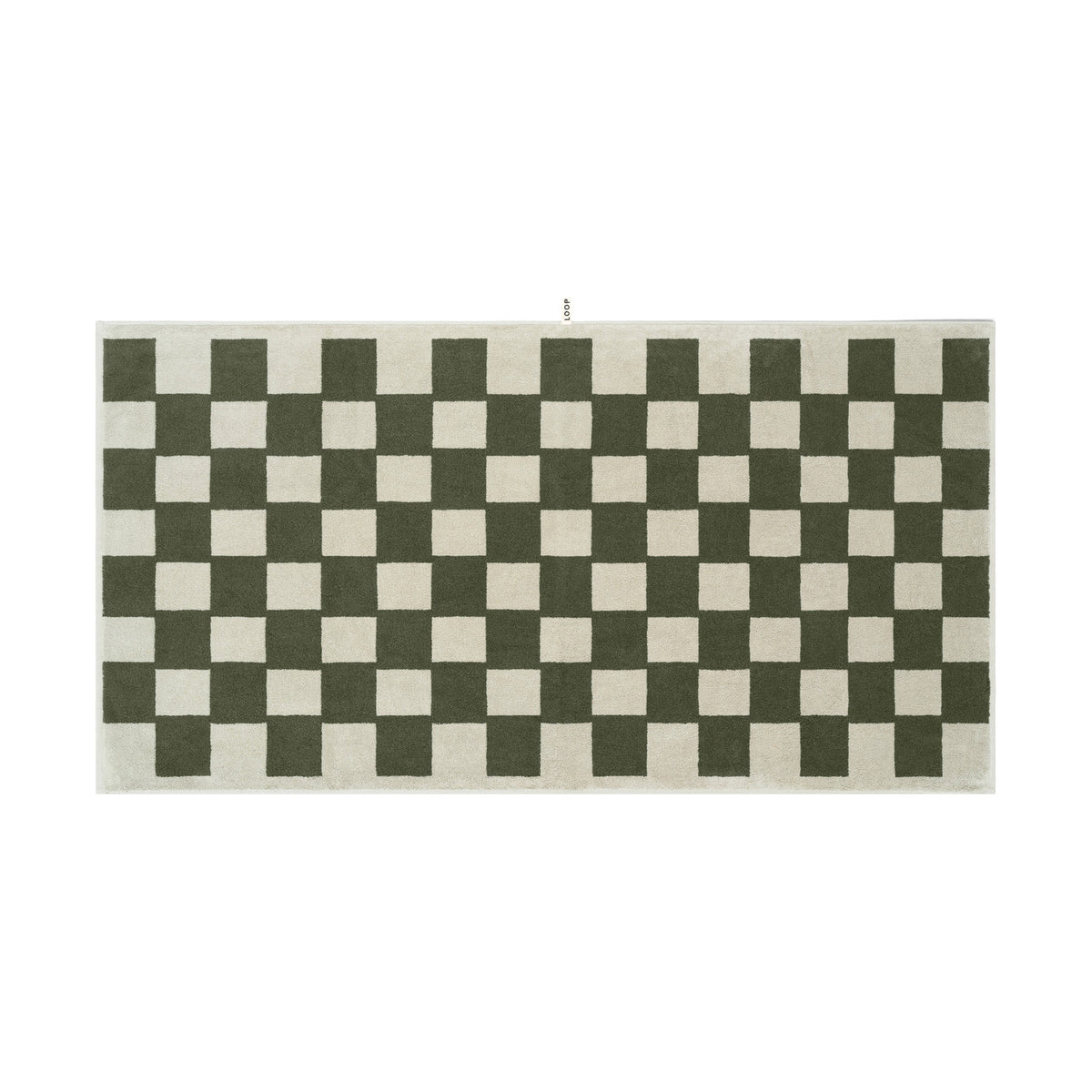 LOOP HOME bath sheet - forest/sage - brick — view 2