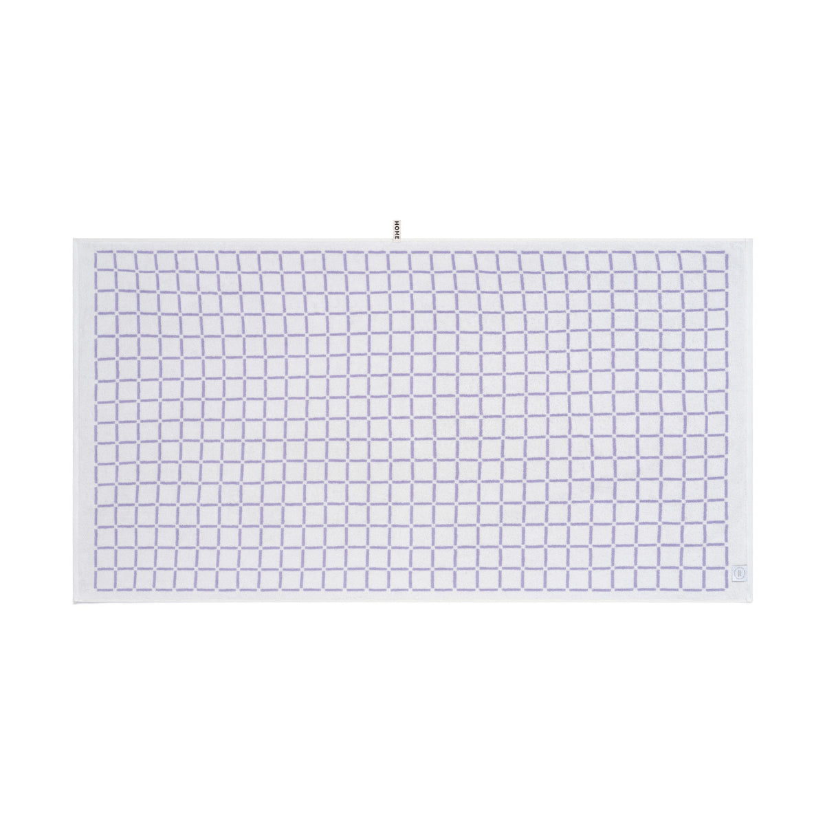 LOOP HOME lilac/ivory - grid bundles — bath sheet back