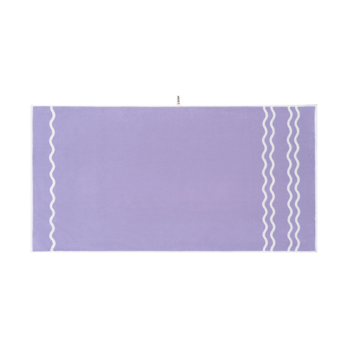 LOOP HOME lilac/ivory - wave bundles — bath sheet front