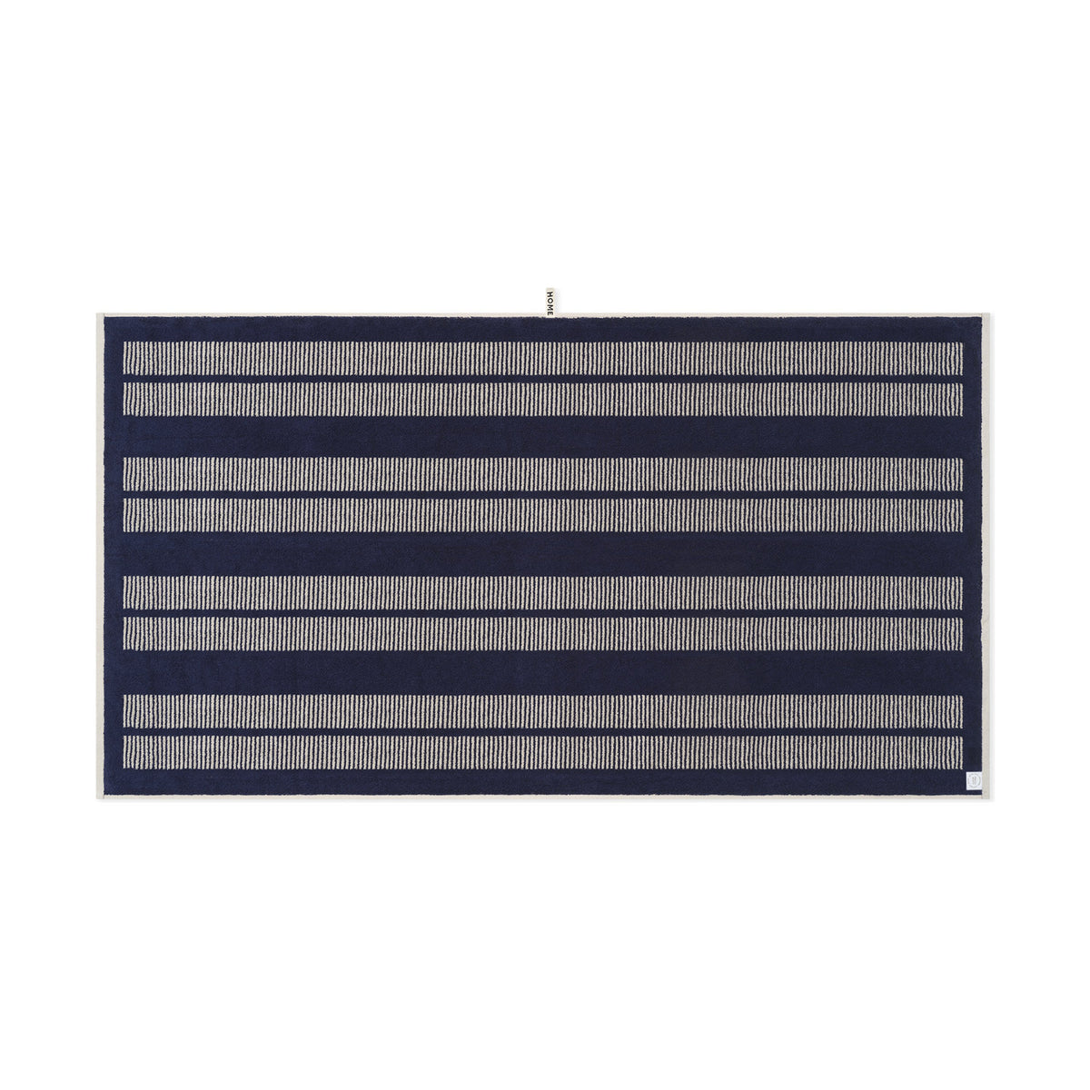 LOOP HOME bath sheet - midnight/sand - dual dash — view 3
