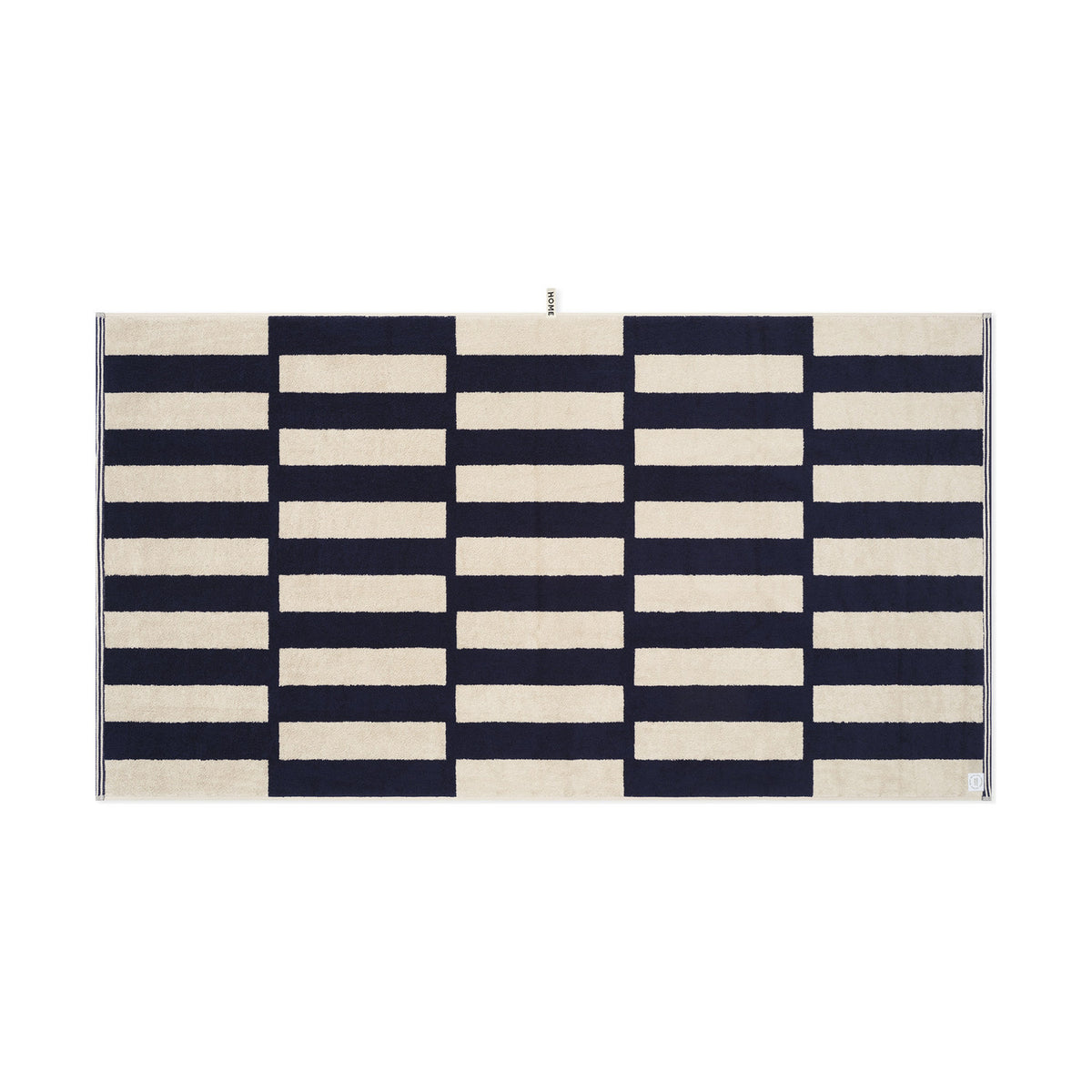 LOOP HOME bath sheet - midnight/sand - stack — view 3