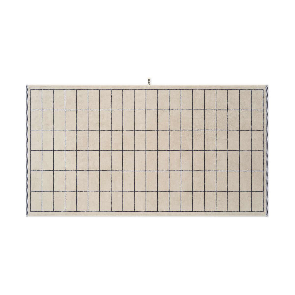 LOOP HOME bath sheet - midnight/sand - tile — view 2